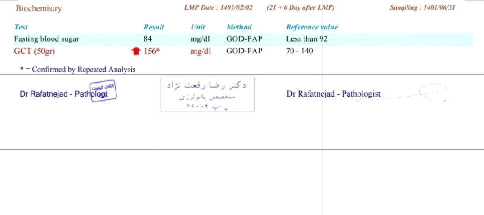تفسیر آزمایش ۲۲ هفته بارداری