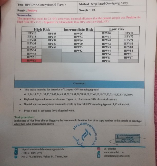 تفسیر ازمایش پاپ اسمیر