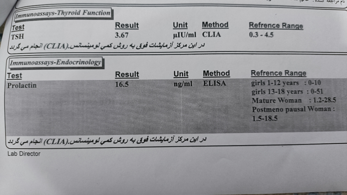 خانم دکتر این تیروعید ماه قبلمه. یعنی اینم لب مرز بوده؟ خانم دکتر این تیروعید ماه قبلمه. یعنی اینم لب مرز بوده؟