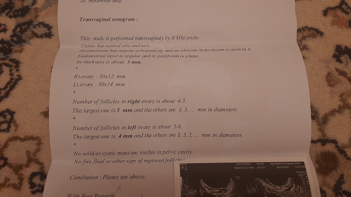 نداشتن فولیکول غالب طبق سونو