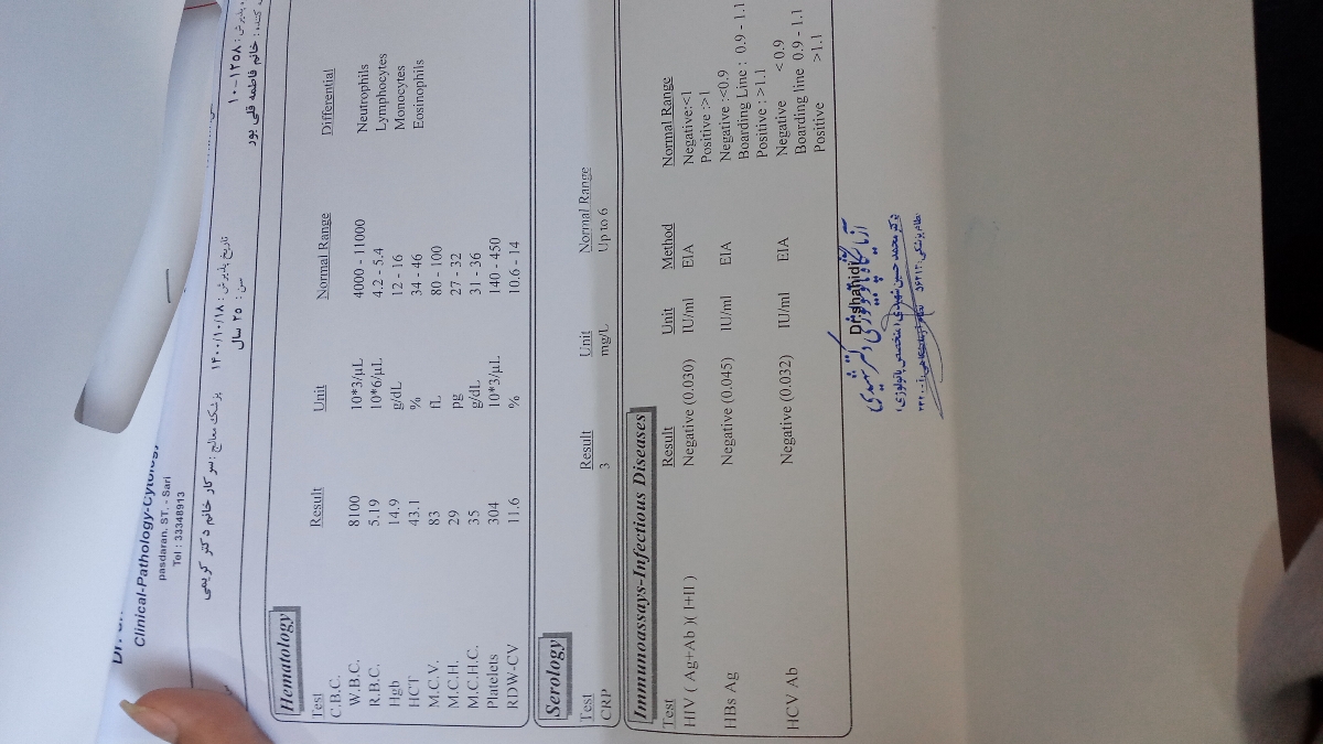 این آزمایش برای دی ماه پارسال این آزمایش برای دی ماه پارسال