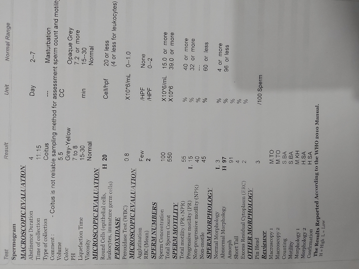 لاغری و ضعیف بودن اسپرم