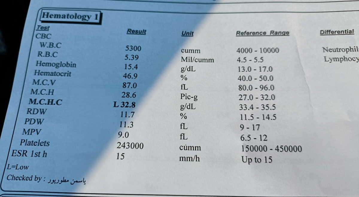 تفسیر آزمایش خون و ادرار تفسیر آزمایش خون و ادرار