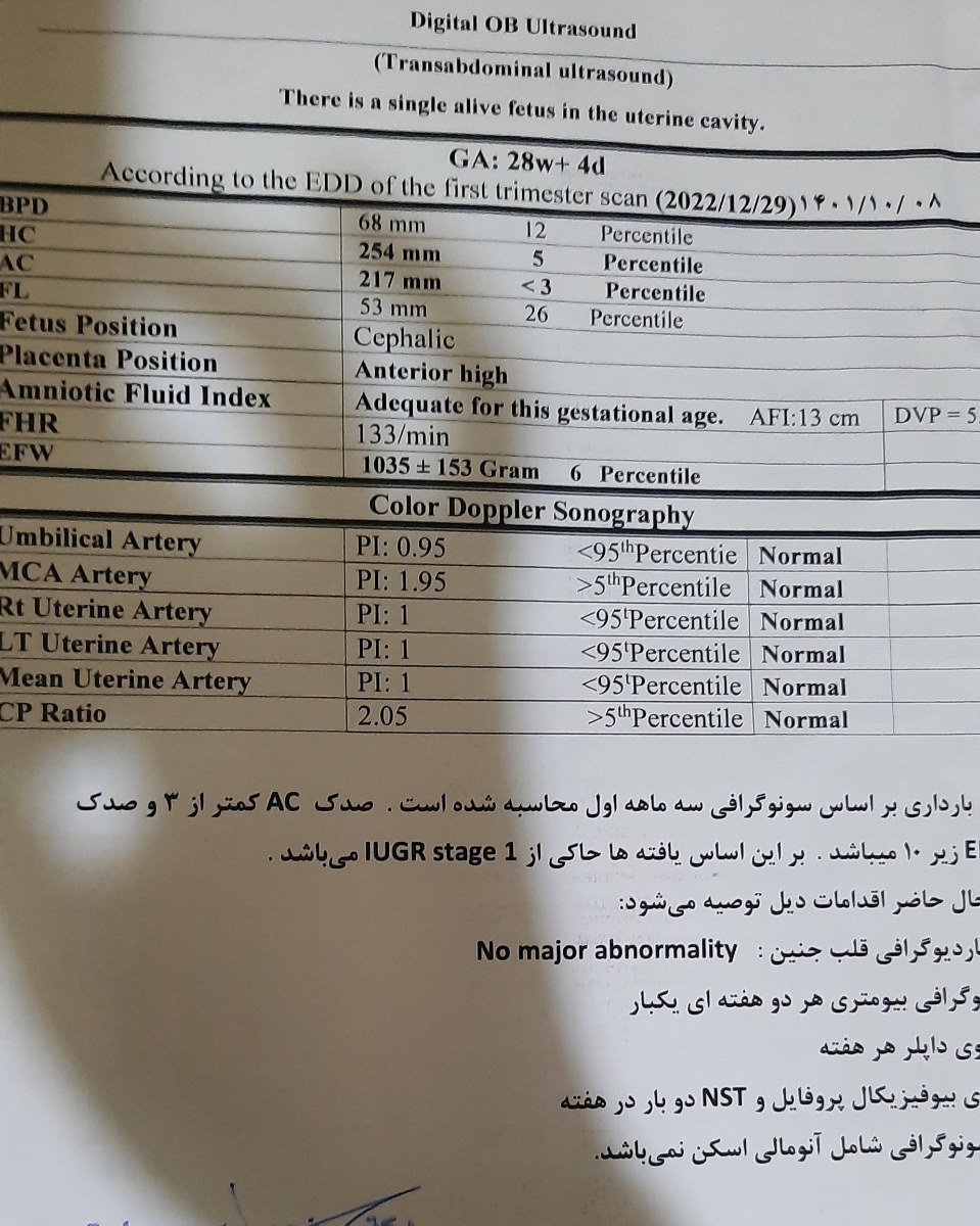 iugr, SGA, دکتر جان خیلی نگراانم راهنمایی کنید