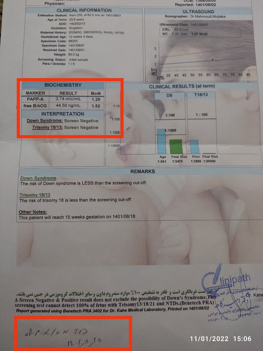 تفسیر آزمایش غربالگری و بالا بودن papp A تفسیر آزمایش غربالگری و بالا بودن papp A