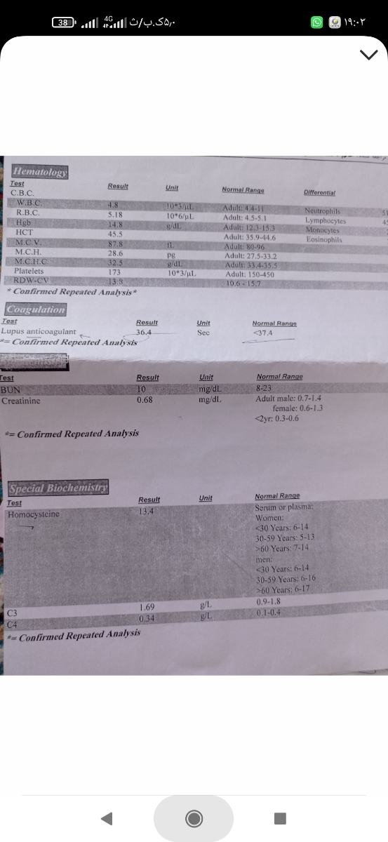 تفسیر ازمایشات سقط مکرر تفسیر ازمایشات سقط مکرر