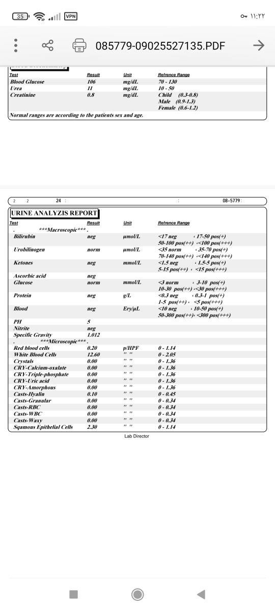 سلام خانم دکتر میشه جواب ازمایش من رو ببینید؟!