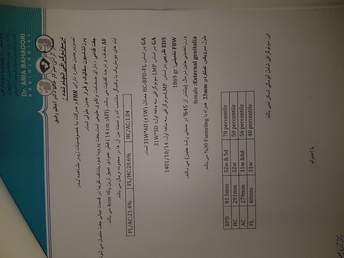 سونوگرافی در هفته ۳۲ سونوگرافی در هفته ۳۲