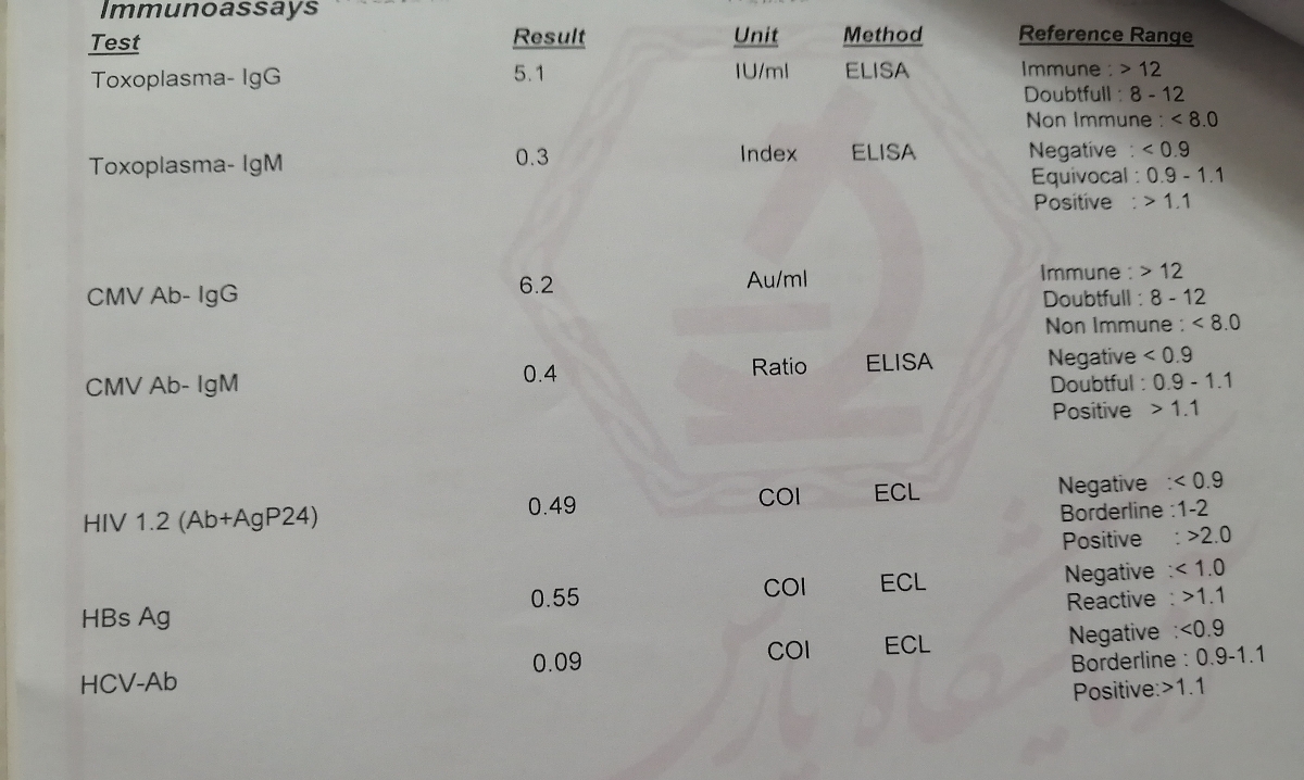 تفسیر آزمایش قبل بارداری