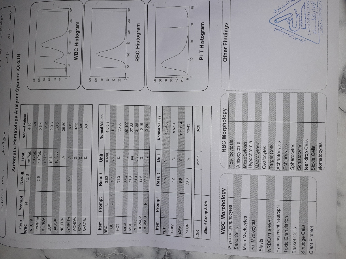 جواب ازمایش قند ناشتا و...