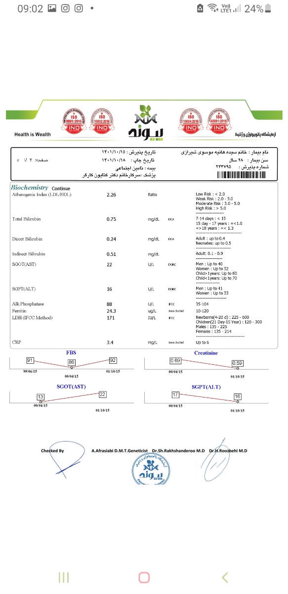 جواب آرمایش پاپ اسمیر