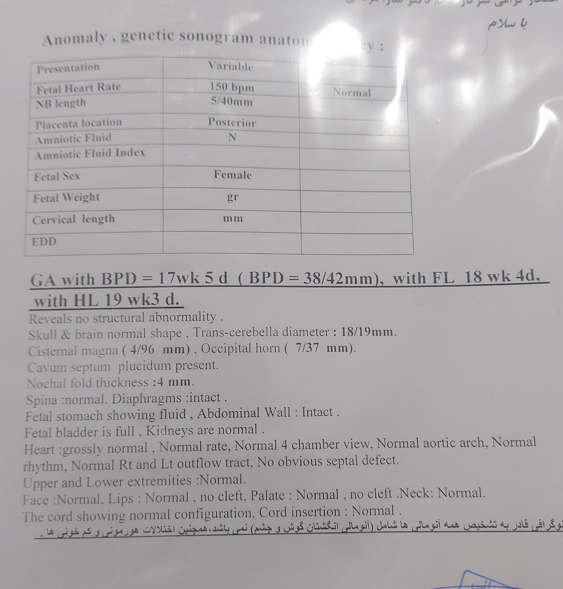 تفسیر سونو انومالی