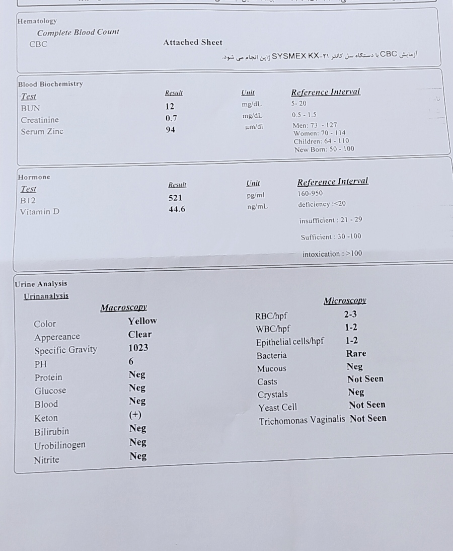 تفسیر ازمایش دوسالگی دخترم تفسیر ازمایش دوسالگی دخترم