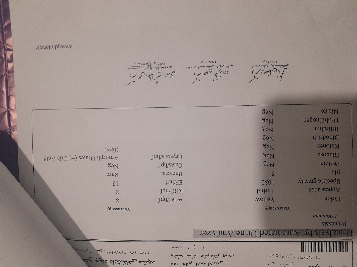 تفسیر آزمایش و سونوگرافی اول