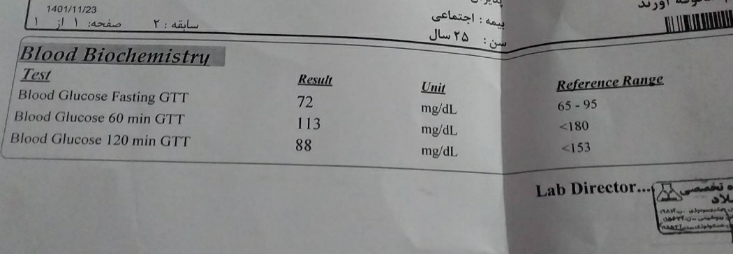 تفسیر جواب آزمایش قند