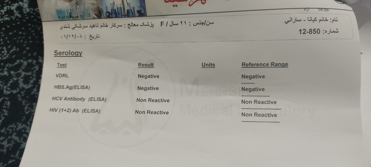تفسیر آزمایش خون ادرار