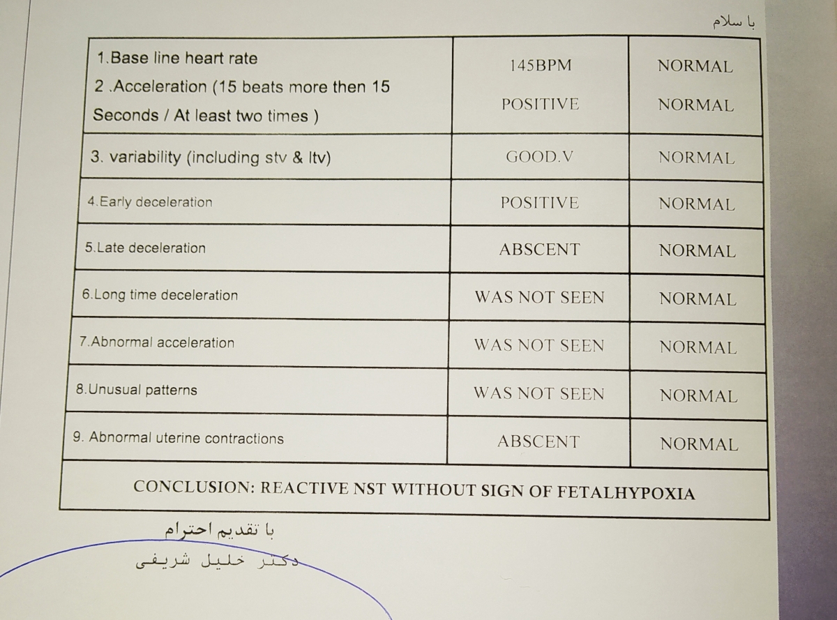 سونوگرافی بیوفیزیکال و NST