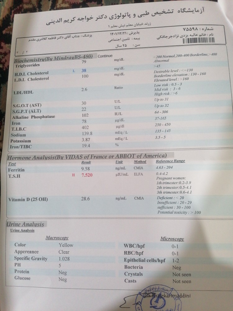 تفسیر ازمایش دوستم تفسیر ازمایش دوستم