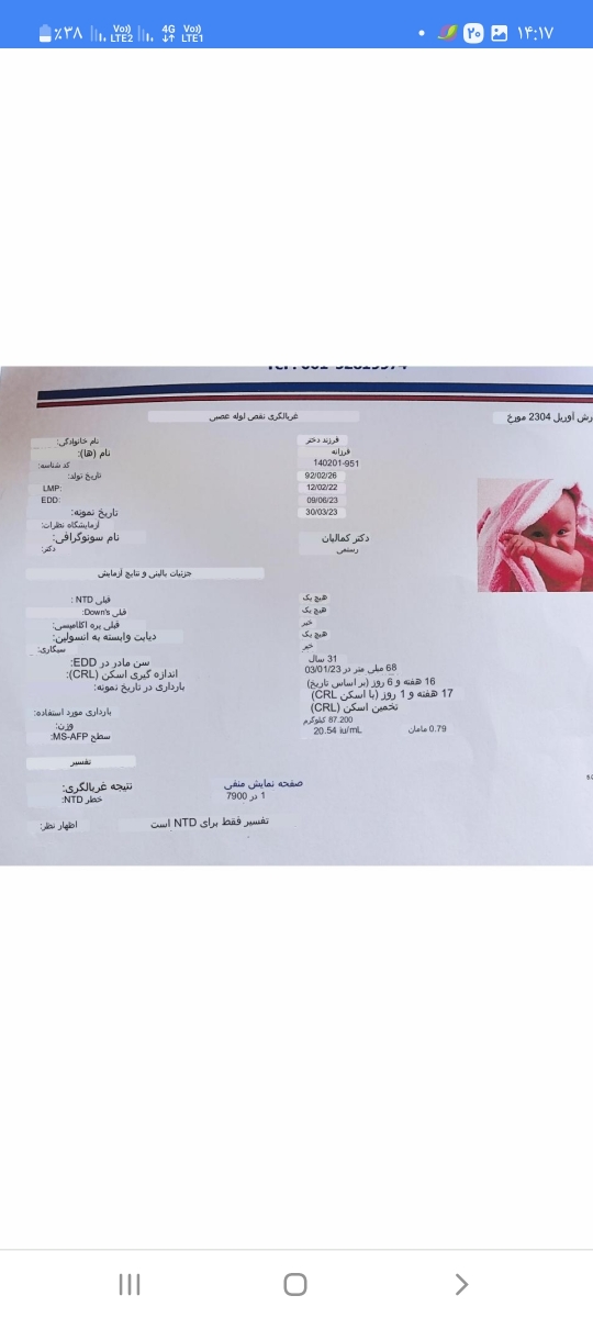 تفسیر جواب آزمایش تفسیر جواب آزمایش