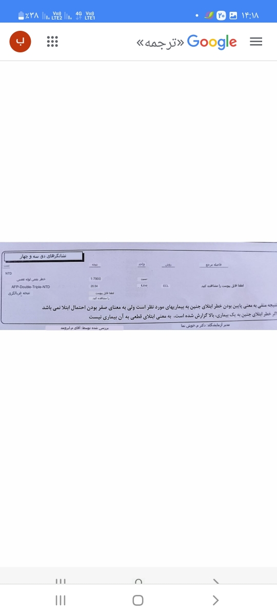 تفسیر جواب آزمایش تفسیر جواب آزمایش