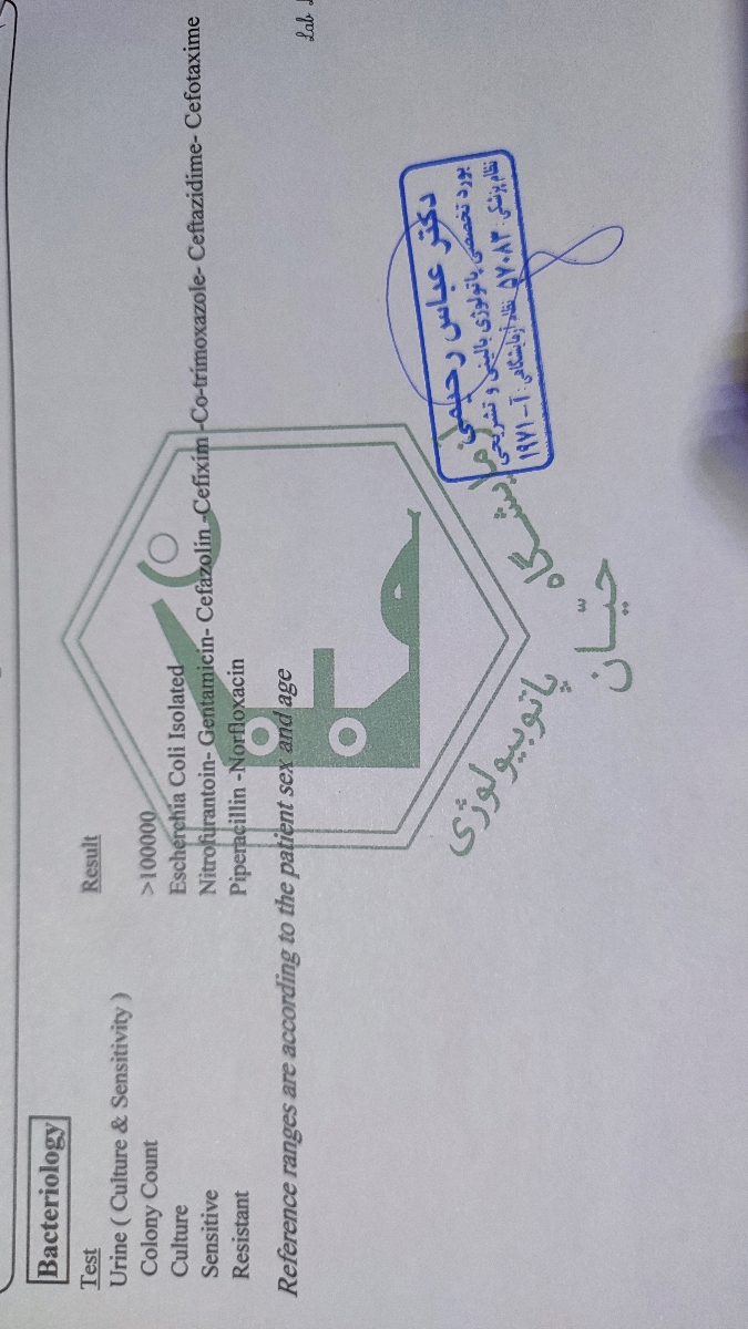 عفونت ادراری و تکرار آزمایش عفونت ادراری و تکرار آزمایش