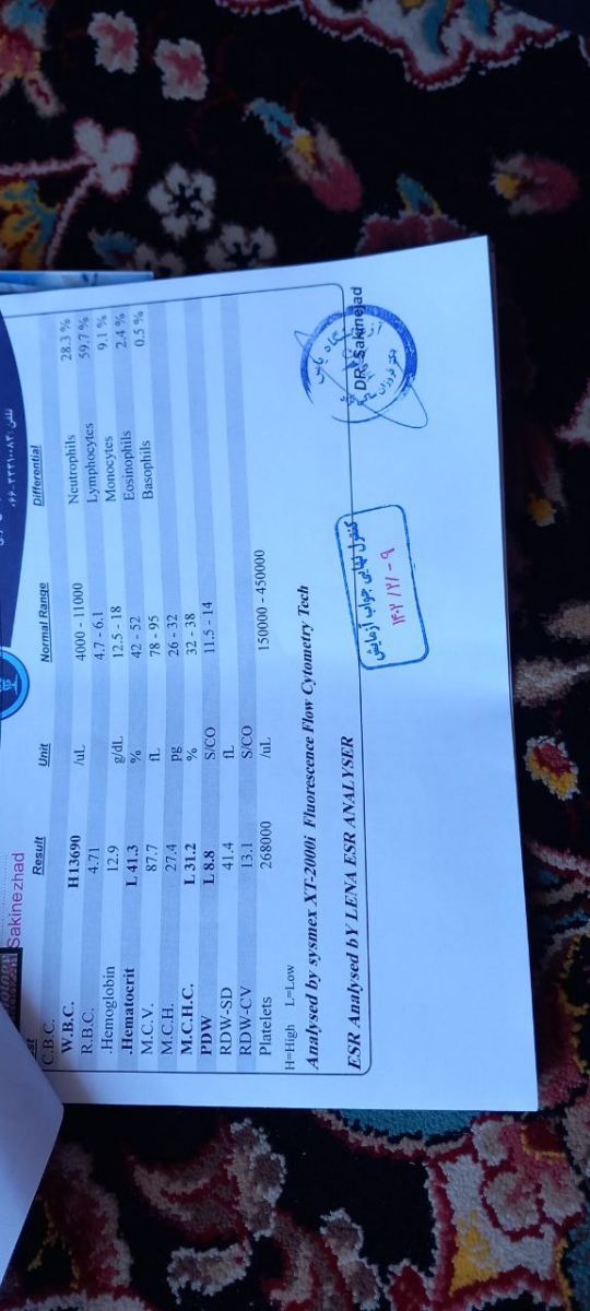 تفسیر جواب ازمایش کودک