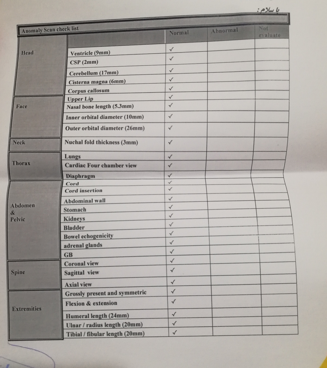 تفسیر سونو انومالی بارداری