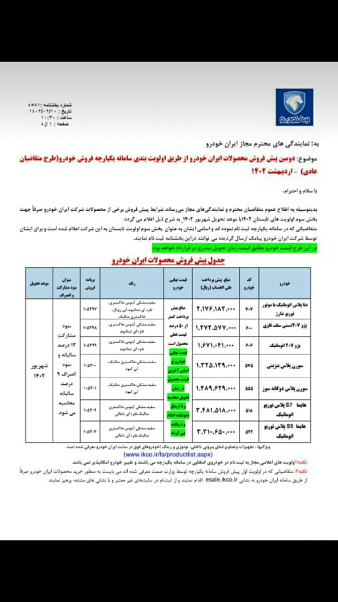 ثبت نام توقرعه کشی ماشین