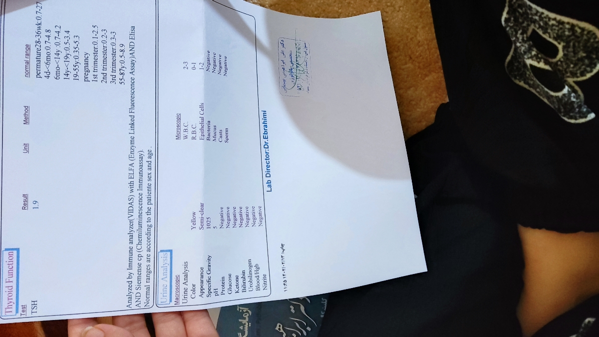 تفسیر جواب آزمایش تفسیر جواب آزمایش