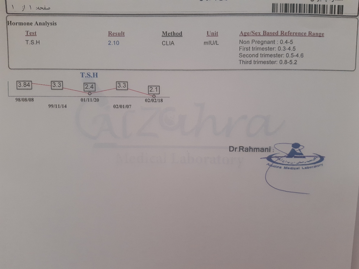 تفسیر جواب ازمایش باردار