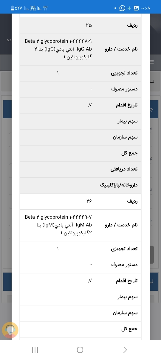 آزمایشات مربوط به سقط مکرر آزمایشات مربوط به سقط مکرر