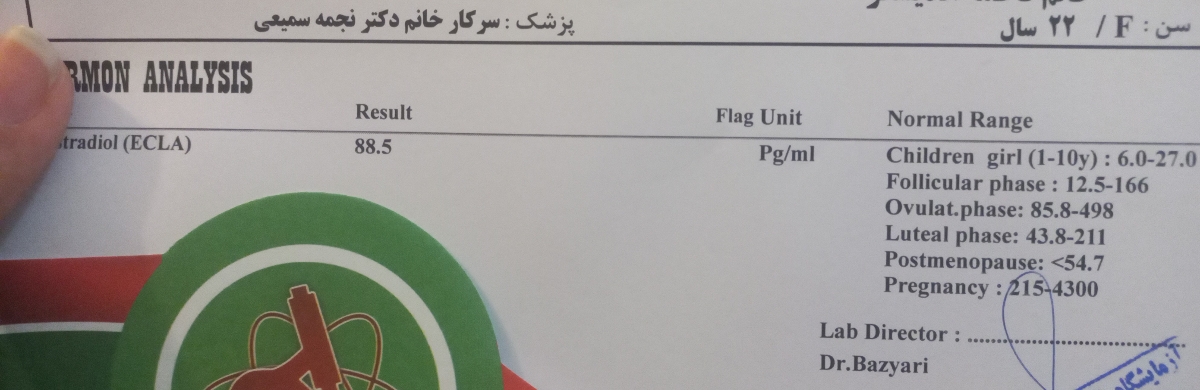 یه آزمایش دکتر برام نوشته نمیدونم چیه(عجله دارم)