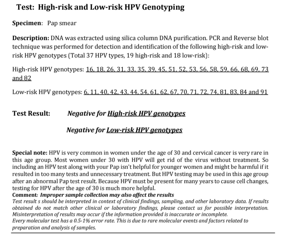 سلام تفسیر پاپ اسمیر و hpv