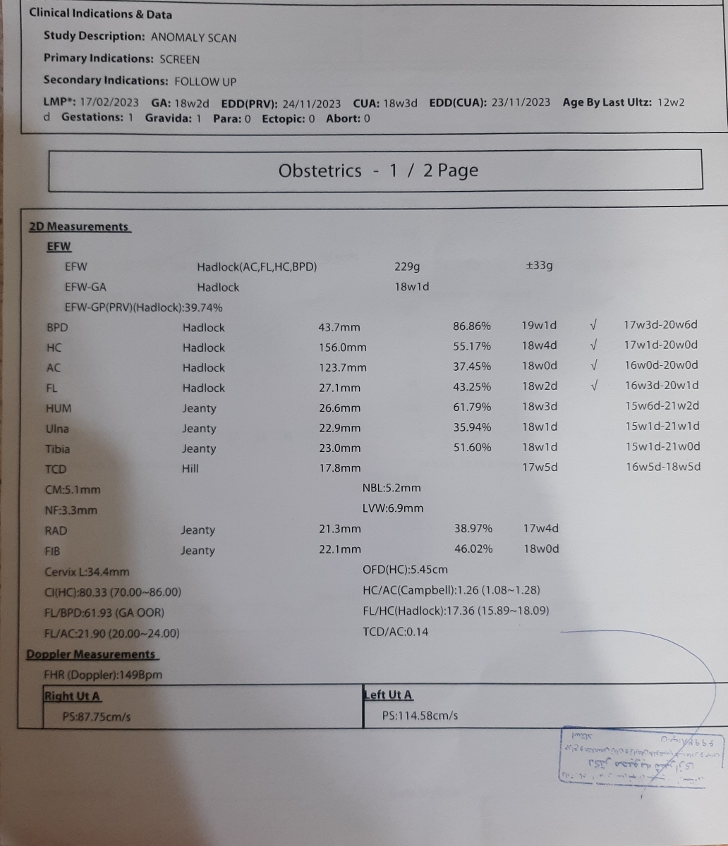 سونوی آنومالی آوردم تفسیر کنید