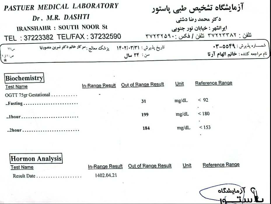 تفسیر تست تحمل گلوکز