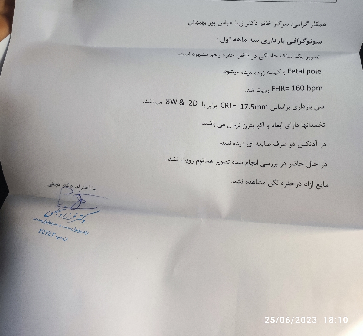 سلام عدم رویت فتال پل در هفته پنجم سلام عدم رویت فتال پل در هفته پنجم