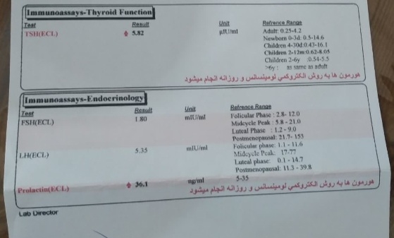 انجام تفسیر آزمایش هورمونی