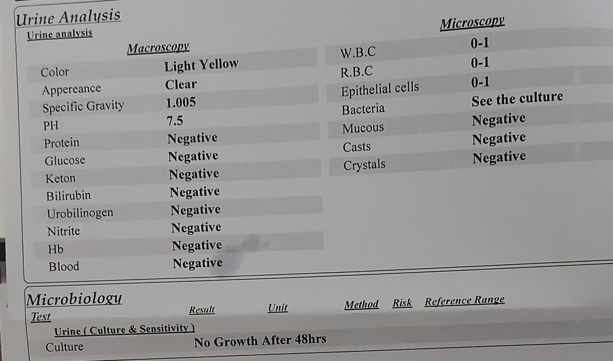 تفسیر جواب آزمایش یک سالگی