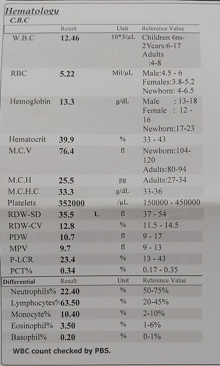 تفسیر جواب آزمایش یک سالگی