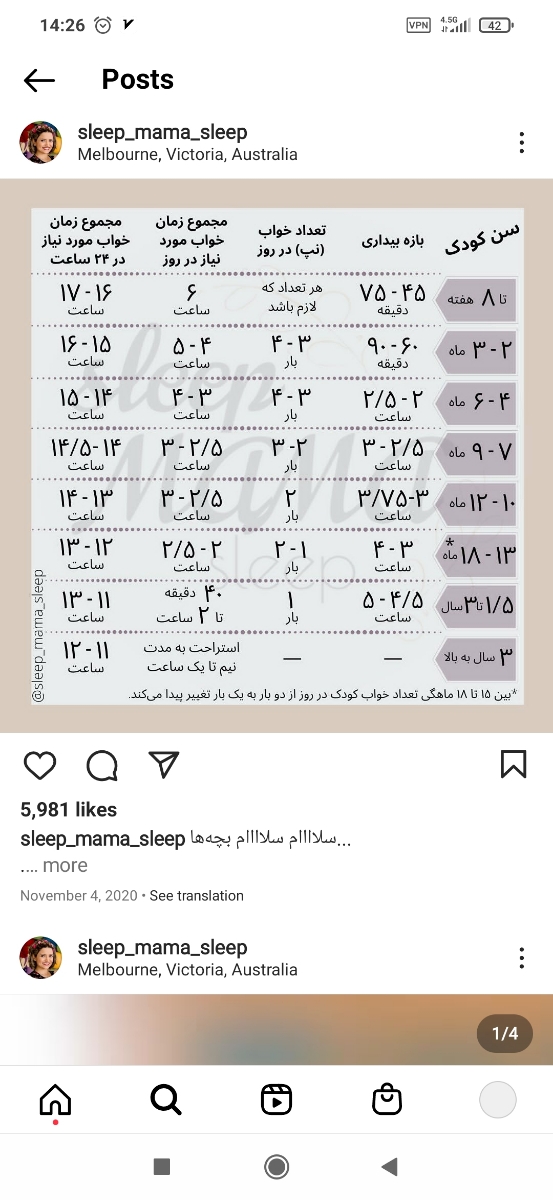 کم خوابی نوزاد ۹ماهه