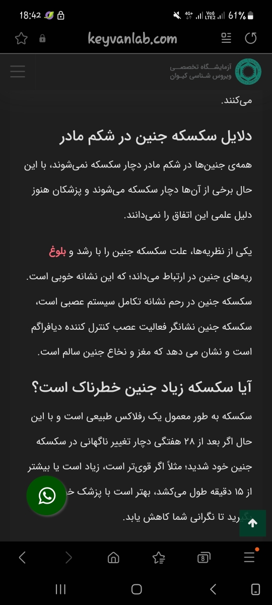 سکسکه ی جنین در رحم