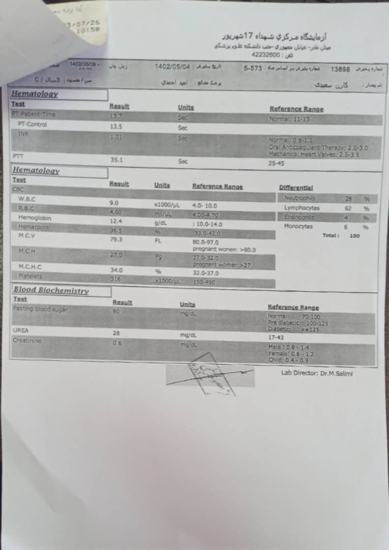 تفسیر آزمایش پسر سه سال نیمه