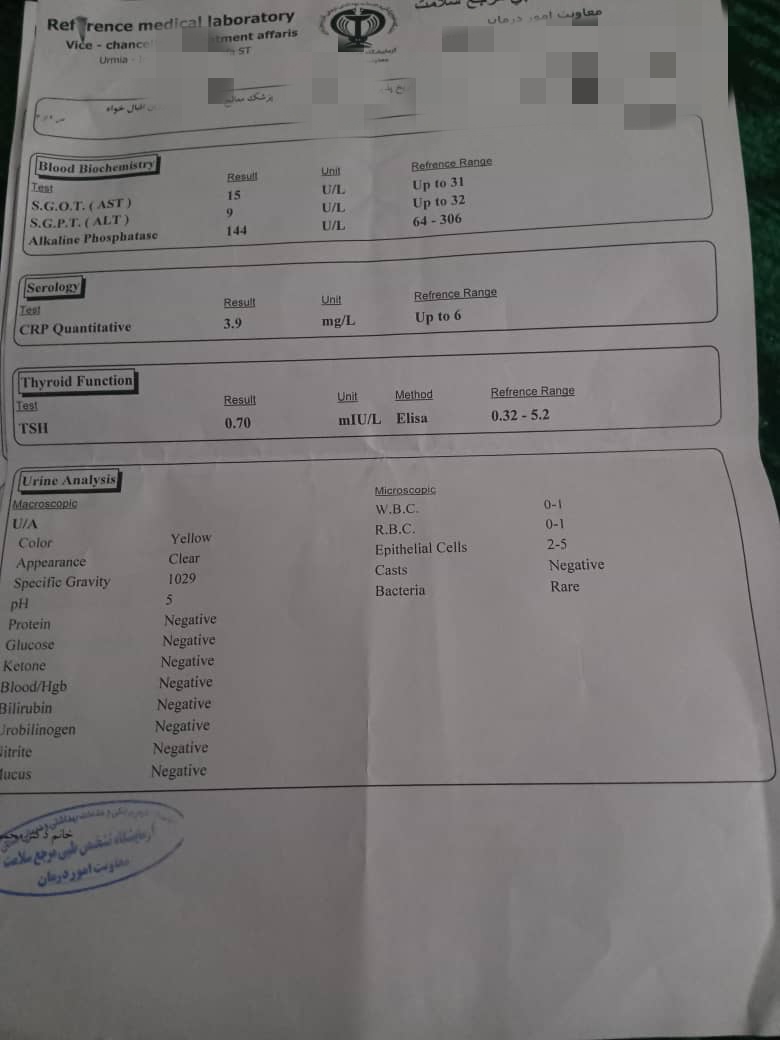 تفسیر ازمایش قند و کم خونی