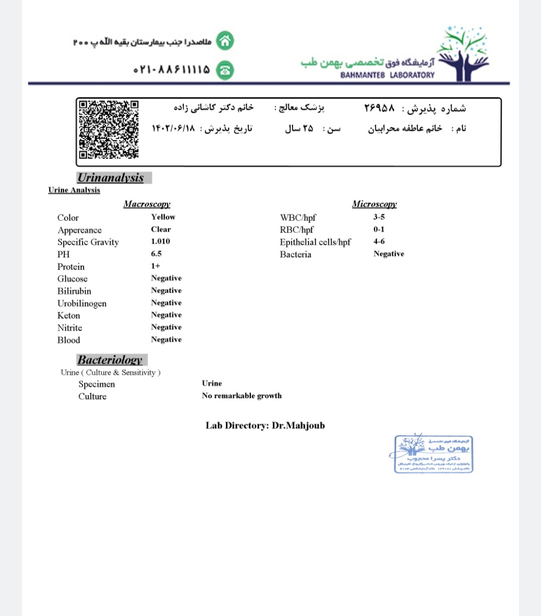 پروتئین +1 در ادرار