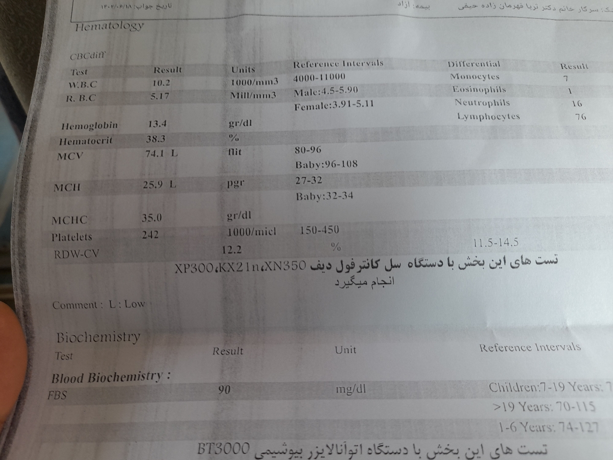 تفسیر آزمایش کودک ۲ ساله