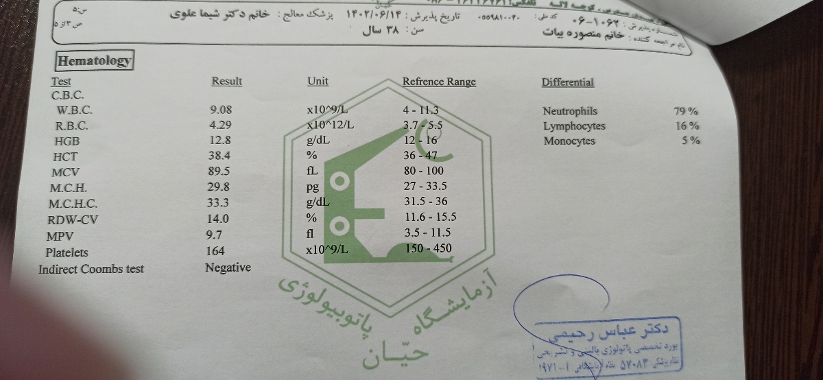 تفسیر جواب ازمایش تفسیر جواب ازمایش