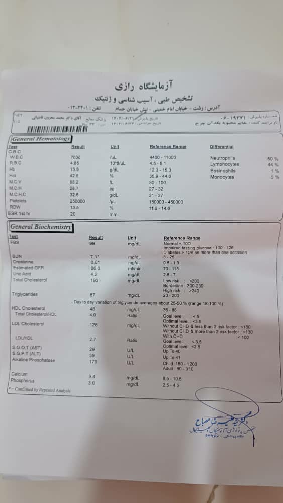 بررسی و تصیف جواب ازمایش بررسی و تصیف جواب ازمایش