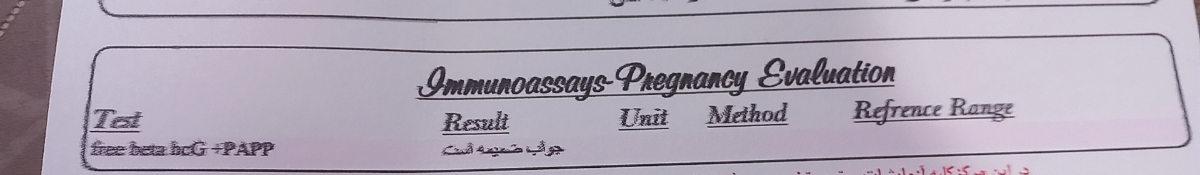 تفسیر جواب آزمایش غربالگری
