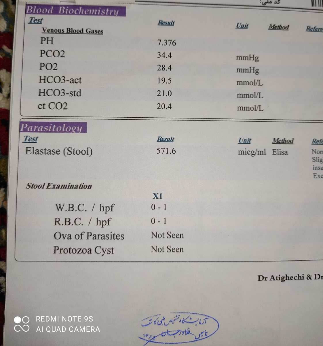 جواب آزمایش دخترم