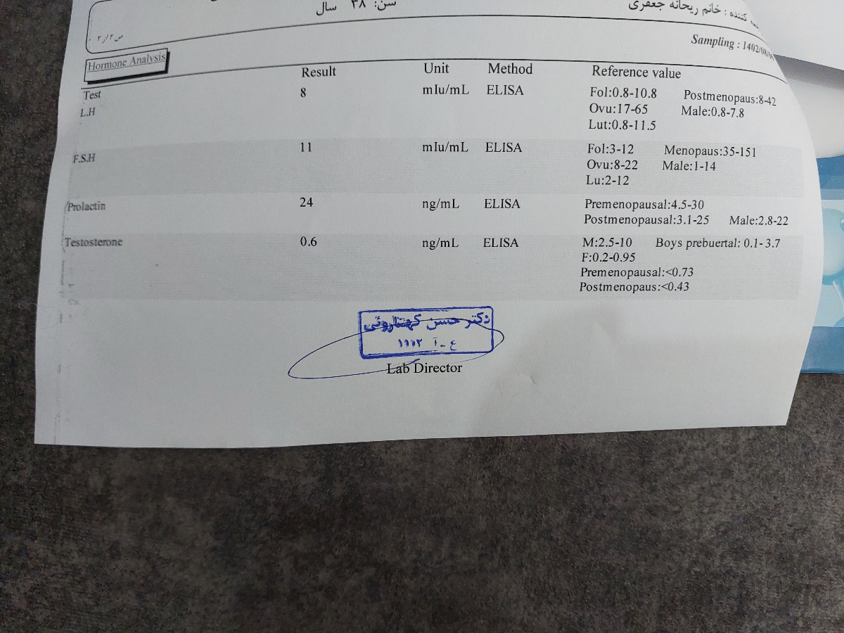 لطفا تفسیر آزمایش خون
